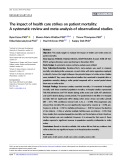 The impact of health care strikes on patient mortality: A systematic review and meta-analysis of observational studies