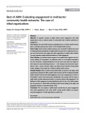 Best of ARM: Evaluating engagement in multisector community health networks: The case of tribal organizations
