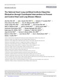 The National Heart Lung and Blood Institute disparities elimination through coordinated interventions to prevent and control heart and lung disease alliance