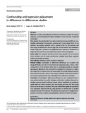 Confounding and regression adjustment in difference-in-differences studies