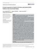 In utero exposure to threat of evictions and preterm birth: Evidence from the United States
