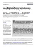 Describing and assessing a new method of approximating categorical individual-level income using community-level income from the census (weighting by income probabilities)