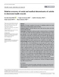 Relative accuracy of social and medical determinants of suicide in electronic health records