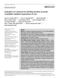 Evaluation of a protocol for eliciting narrative accounts of pediatric inpatient experiences of care