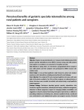 Perceived benefits of geriatric specialty telemedicine among rural patients and caregivers