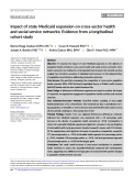 Impact of state Medicaid expansion on cross-sector health and social service networks: Evidence from a longitudinal cohort study