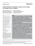 Health information technology to improve care for people with multiple chronic conditions