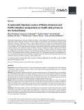 A systematic literature review of Native American and Pacific Islanders’ perspectives on health data privacy in the United States