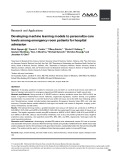 Developing machine learning models to personalize care levels among emergency room patients for hospital admission