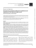 Characterizing outpatient problem list completeness and duplications in the electronic health record
