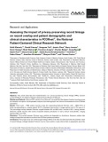 Assessing the impact of privacy-preserving record linkage on record overlap and patient demographic and clinical characteristics in PCORnetVR , the National Patient-Centered Clinical Research Network