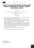 Chất lượng cuộc sống của người bệnh ung thư phổi sau xạ trị tại Bệnh viện Phổi Trung ương năm 2020