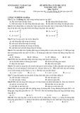 Đề thi học kì 2 môn Vật lý lớp 11 năm 2022-2023 có đáp án - Sở GD&ĐT Bắc Ninh