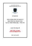 Luận văn Thạc sĩ Quản trị kinh doanh: Tăng cường công tác quản lý hoàn thuế giá trị gia tăng tại Cục Thuế tỉnh Bà Rịa - Vũng Tàu