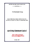 Luận văn Thạc sĩ Kinh doanh và quản lý: Hoàn thiện hoạt động chuỗi cung ứng nguyên vật liệu của Công ty TNHH Phúc Kiến