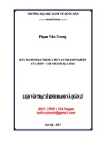 Luận văn Thạc sĩ Kinh doanh và quản lý: Đẩy mạnh hoạt động cho vay doanh nghiệp của BIDV - Chi nhánh Hạ Long