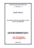 Luận văn Thạc sĩ Kinh doanh và quản lý: Phát triển văn hóa doanh nghiệp tại Tổng công ty Bảo hiểm BIDV