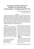 Xây dựng quy trình định lượng đồng thời physalin B và D trong lá thù lù cạnh (Physalis angulata L.) bằng phương pháp HPLC-PDA