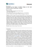 Assessment of the impact of climate change on the water resources in Phu Yen province, Vietnam