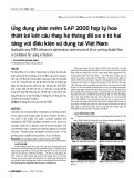 Ứng dụng phần mềm SAP 2000 hợp lý hoá thiết kế kết cấu thép hệ thống đỗ xe ô tô hai tầng với điều kiện sử dụng tại Việt Nam