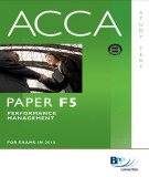 Ebook ACCA Paper F5: Performance management (Study text) – Part 1