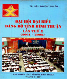 Ebook Đại hội đại biểu Đảng bộ tỉnh Bình Thuận lần thứ X (2001-2005): Phần 1