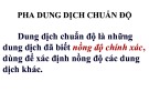 Bài giảng Hóa dược: Pha dung dịch chuẩn độ