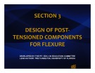 Lecture Prestressed concrete: Section 3 - Design of post ‐ tensioned components for flexure