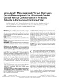 Long-axis in-plane approach versus short-axis out-of-plane approach for ultrasound-guided central venous catheterization in pediatric patients: A randomized controlled trial