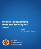 Ebook Modern programming tools and techniques I: Part 1 - Dr. Manmohan Sharma