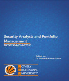 Ebook Security Analysis and Portfolio Management: Part 1 - Dr. Mahesh Kumar Sarva