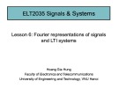 Lecture Signals & systems - Lesson 6: Fourier representations of signals and LTI systems