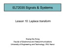 Lecture Signals & systems - Lesson 10: Laplace transform