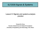 Lecture Signals & systems - Lesson 9: Signals and systems analysis practice