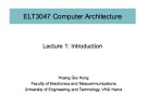 Lecture Computer architecture - Lecture 1: Introduction