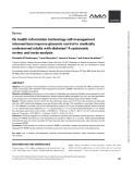Do health information technology self-management interventions improve glycemic control in medically underserved adults with diabetes? A systematic review and meta-analysis