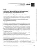 Automatable algorithms to identify nonmedical opioid use using electronic data: A systematic review