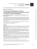 A critical appraisal of guidelines for electronic communication between patients and clinicians: The need to modernize current recommendations