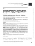 A systematic assessment of the availability and clinical drug information coverage of machine-readable clinical drug data sources for building knowledge translation products