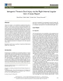 Iatrogenic thoracic duct injury via the right internal jugular vein: A case report