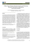 A rare case of severe hemolytic anemia and pulmonary embolism secondary to Mycoplasma pneumoniae infection