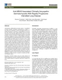 Anti-MDA5 associated clinically amyopathic dermatomyositis with rapidly progressive interstitial lung disease