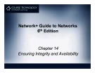 Lecture Network + Guide to Networks (6th Edition) - Chapter 14: Ensuring Integrity and Availability