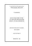 Luận văn Thạc sĩ Quản lý giáo dục: Quản lý hoạt động tự học của sinh viên Trường Đại học Kinh Tế - Kỹ Thuật Bình Dương