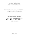 Đề cương chi tiết bài giảng Giải tích II (Dùng cho hệ Đại học) - PGS.TS Tô Văn Ban