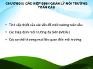 Bài giảng Quản lý môi trường trong thương mại quốc tế - Chương 2: Các hiệp định quản lý môi trường toàn cầu