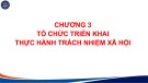 Bài giảng Quản trị thực hành trách nhiệm xã hội - Chương 3: Tổ chức triển khai thực hành trách nhiệm xã hội (Trình độ Thạc sĩ)