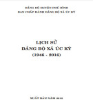 Ebook Lịch sử Đảng bộ xã Úc Kỳ (1946-2016): Phần 2