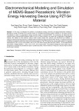 Electromechanical modeling and simulation of mems-based piezoelectric vibration energy harvesting device using PZT-5h material