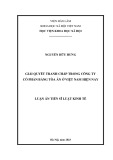 Luận án Tiến sĩ Luật Kinh tế: Giải quyết tranh chấp trong công ty cổ phần bằng tòa án ở việt nam hiện nay